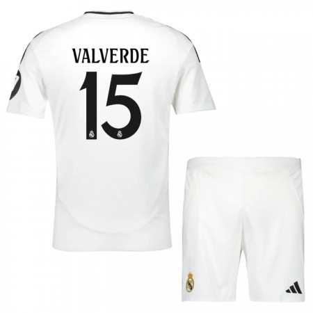 Camiseta de fútbol Real Madrid Valverde 15 Niño 1ª equipación 2024-25 Camiseta de fútbol Real Madrid Valverde 15 Niño 1ª equipación 2024-25